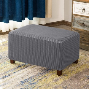 Ottoman <strong>Cover</strong> Rectangle Ottoman Slipcover Large Size Stretch <strong>Footstools</strong> Protector for Living Room Ottoman Prouf <strong>Cover</strong> - Product Image 2