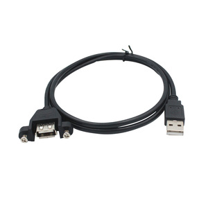 Usb Extension Cable With <b>Screw</b> Holes For Panel Mounting M3 6mm 8mm 10mm <b>Copper</b> Core Data Transfer Cable - Product Image 3