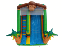 Château gonflable de safari pour enfants avec toboggan sec en PVC
