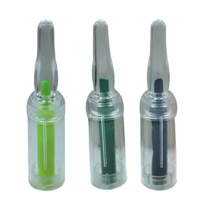 Plastic Fluorescerende Pen Injectieflesvormige Markeerstift