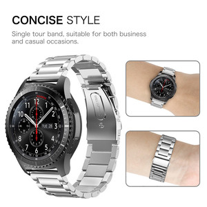 Cinturino per orologio a tre maglie in metallo di lusso in acciaio inossidabile per orologio <span class=keywords><strong>Samsung</strong></span> 14mm 16mm 18mm 20mm 22mm 24mm cinturino per orologio in acciaio inossidabile - Product Image 5