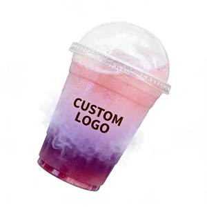 Vaso de Café de Doble Pared de PET con Tapa, 90 mm de Diámetro, Transparente, Personalizado, 16 Onzas, Reutilizable, con Logotipo Personalizado en la Parte Inferior, 300 ml - Product Image 6