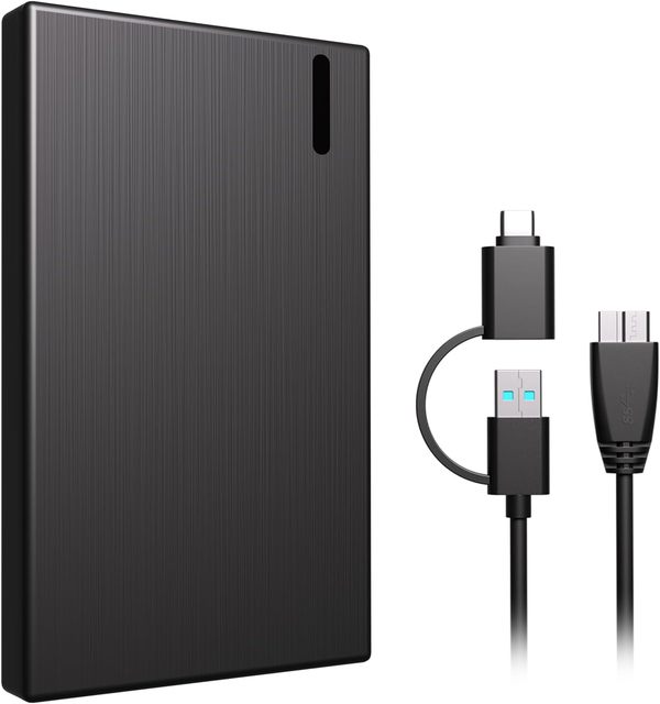 1TB External Hard Drive HDD Portable 2.5 Inch USB 3.0 & Type-C Storage Hard Disk Drive for PC Mac Desktop Laptop Xbox PS4 PS5