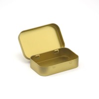 Boîte en étain personnalisée 95*60*20mm avec couvercle à charnière, boîte en métal pour le stockage et l'emballage de produits de vente au détail
