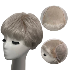 Parrucche Sintetiche con Frontale in Pizzo Effetto Naturale <span class=keywords><strong>per</strong></span> Donne, Resistenti al Calore, in Fibra Testurizzata, Bionde Ricci con Frangia - Product Image 1
