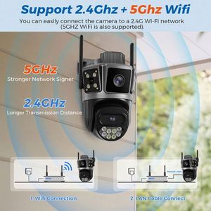 Cámara de Seguridad para Exteriores con Alarma Sonora, <span class=keywords><strong>Icsee</strong></span> 6MP, Lente Dual, Visión Nocturna, Detección de Movimiento, IP CCTV, WIFI, PTZ - Product Image 2