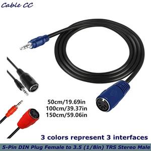 ปลั๊ก DIN 5 พินตัวเมียถึง 3.5 มม.(1/8 นิ้ว) <span class=keywords><strong>TRS</strong></span> สเตอริโอแจ็คตัวผู้สายแปลงสำหรับคีย์บอร์ด <span class=keywords><strong>MIDI</strong></span> IK มัลติมีเดีย - Product Image 1