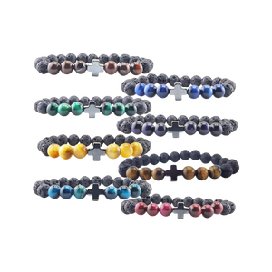 Gelang manik-manik batu permata alami gaya Mode desain baru perhiasan Fasper mewah gelang manik-manik energi - Product Image 6