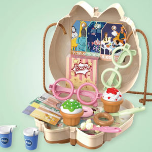 Sac à bandoulière jouet quatre couleurs pour enfants, avec accessoires de jeu : maison, maquillage, bonbons, équipement médical, cuisine - Product Image 4