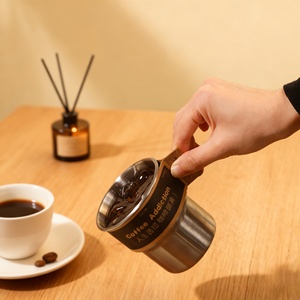 Vela Aromática de Alta Gama con Aroma a Café, Relajante Aroma a Café con Leche y Granos de Café, Vela de Soja - Product Image 2