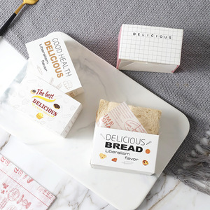 Kotak kertas kemasan Sandwich karton dicetak kertas pembungkus Sandwich tahan gemuk kemasan makanan sekali pakai cetak Offset - Product Image 2
