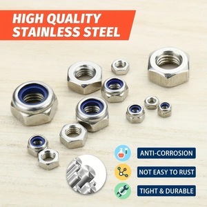 Kit de fixation en acier inoxydable Sanya Hex Nut Locknut M3-M10 pour l'industrie mécanique - Product Image 3
