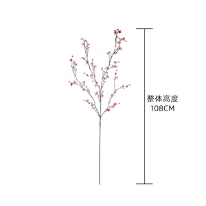 Branche de fleurs de cerisier artificielles CallaFloral, rose, orange, rouge rosé, polyester, 71g, tige unique, décoration de mariage, style INS - Product Image 4