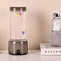 Lampe de table en forme de méduse, design élégant et romantique, à changement de couleur LED, en plastique, à dôme circulaire, avec interrupteur, cadeau pour enfant, blanc, coupe basse