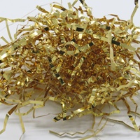Rembourrage en papier froissé biodégradable de luxe, irisé, métallisé, en feuille de Mylar dorée, coupé en vrac