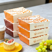 Boîtes rigides personnalisées en carton biodégradable et recyclable pour salades, sushis, tacos mexicains et tortillas croustillantes