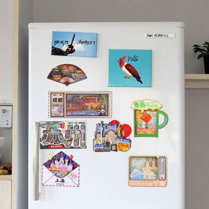 Aimant de réfrigérateur en bois en gros imprimé sur mesure 3D en bois États-Unis Angleterre <span class=keywords><strong>France</strong></span> Souvenir en bois Mdf époxy aimant de réfrigérateur - Product Image 3