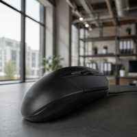 Kemasan Kotak Warna Mouse Gaming Optik Berkabel USB Murah Ergonomis 3-Tombol 1000dpi Stok Hitam Laptop Bisnis Rumah Kantor