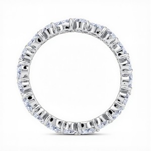 Bague de promesse en or 10KT 14KT 18KT et argent sterling 925 avec diamants de laboratoire taille ronde et taille marquise, couleur VVS VS EF, pour femme - Product Image 5