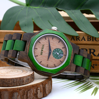 Jam tangan kuarsa Chronograph kayu celup baru desain kesadaran mode untuk individu Modern