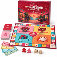 Jeu de société éducatif et stratégique pour couples LOVE MARKET DATE Saint-Valentin - Composants magnétiques réutilisables et recyclables