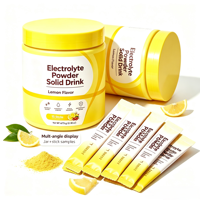 Poudre d'électrolytes OEM ODM, boisson solide saveur citron, supplément d'hydratation, récupération sportive, boost d'énergie, réhydratation, marque privée
