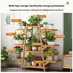 Salon intérieur moderne support à fleurs à plusieurs étages support de rangement pour balcon plantes succulentes vignes grimpantes <span class=keywords><strong>pot</strong></span> contemporain - Product Image 4