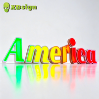 Enseigne au néon LED personnalisée XDsign, lettres lumineuses extérieures, couleur magique, signalétique 3D, enseigne au néon LED commerciale pour les entreprises