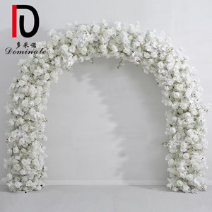 Arc de fleurs rond blanc arc de mariage extérieur arc de fleurs pour toile de fond de mariage - Product Image 2