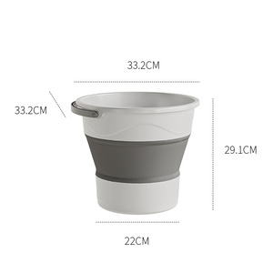 Secchiello pieghevole pieghevole da 10L in Silicone per il lavaggio del mocio da pesca all'aperto spiaggia da campeggio 10 litri in plastica secchio pieghevole per acqua - Product Image 1