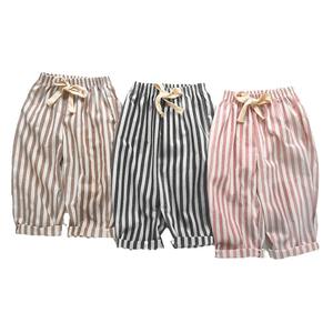 <span class=keywords><strong>Pantalones</strong></span> a rayas para niños y niñas Primavera y verano <span class=keywords><strong>Pantalones</strong></span> a rayas sueltos para niñas Casual Lace up Crawler - Product Image 1