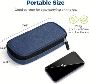Étui de transport isotherme pour insuline avec 2 blocs réfrigérants de 90 g approuvés par la TSA, compact pour la vie quotidienne et les voyages - Product Image 5