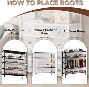 Shoes Storage <b>Stand</b> with Coat and <b>Hat</b> Rack Clothes Hanger with Shoe Organizer Floor Hanger Wholesale - Product Image 5