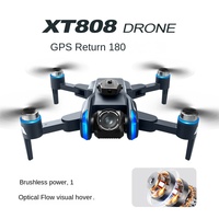 Drone Quadcopter XT808 GPS Brushless 4K 6-Axis untuk Fotografi Udara, Jarak Kontrol 1000m, Fitur Penghindaran Rintangan, Hadiah