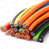 Cable de alimentación de datos para cámara borehole, cero flotabilidad, tether, funda amarilla cctv, propulsor PUR rov