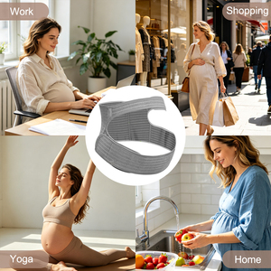<span class=keywords><strong>Ceinture</strong></span> abdominale <span class=keywords><strong>de</strong></span> <span class=keywords><strong>grossesse</strong></span> réglable, élastique, respirante, écologique, soutien dorsal, bande <span class=keywords><strong>de</strong></span> <span class=keywords><strong>grossesse</strong></span> en nylon - Product Image 5