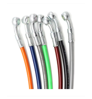 Manguera de Freno Trenzada de Acero Inoxidable, Manguera de Control Hidráulico para Motocicleta, Línea de Embrague de Acero para Automóvil, Color Personalizado, Conector Banjo