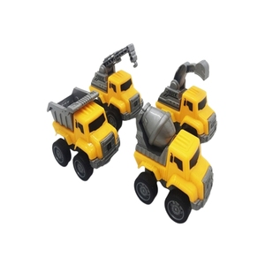 Véhicules d'ingénierie pour garçons à grandes roues et grandes dimensions, quatre types : excavatrices, bétonnières, grues, fabriqués en plastique durable - Product Image 1