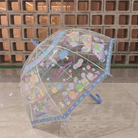 Parapluie de sécurité écologique Apollo pour enfants, à motif droit moderne, avec poignée en alliage et ouverture automatique