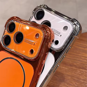 Coque magnétique de luxe populaire avec placage laser pour iPhone 17 16 15 14 Pro Max 17 Pro, antichoc, compatible avec la recharge sans fil - Product Image 2