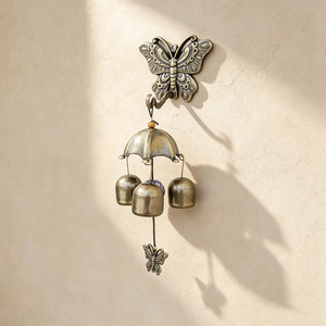 Carillon à vent vintage en bronze, son agréable, cloche en métal rétro, ornement suspendu pour la décoration de la maison - Product Image 2