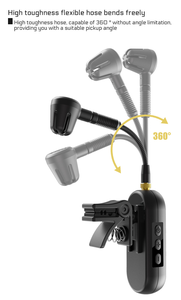 XTUGA M-03 Micrófono Inalámbrico Instrumental de Pinza UHF <span class=keywords><strong>para</strong></span> Saxofón y Guitarra con Garantía de 1 Año - Product Image 3