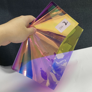 <span class=keywords><strong>Tissu</strong></span> holographique en PVC <span class=keywords><strong>Transparent</strong></span> miroir, Iridescent, <span class=keywords><strong>tissu</strong></span> en vinyle <span class=keywords><strong>Transparent</strong></span>, de couture, artisanat, bricolage - Product Image 3