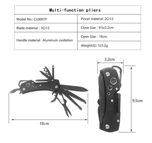 أداة متعددة الوظائف للاستخدام الخارجي، سكين جيب قابل للطي للتخييم والبقاء على قيد الحياة مع سلسلة مفاتيح - Product Image 2