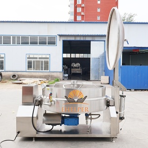 Olla de Vapor Eléctrica/a Gas de Acero Inoxidable de Alta Calidad de 100L/600L <span class=keywords><strong>con</strong></span> Agitador y Tapa Abatible - Product Image 4