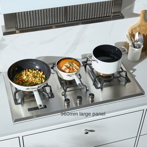 L7 Stainless Steel Three-Eye Natural Gas &amp; Liquefied Gas Embedded Large Panel Household Gas <strong>Stove</strong> - Product Image 2