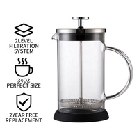 Cafetière à piston SEECIN en acier inoxydable 350 ml, cafetière professionnelle en verre borosilicate résistant à la chaleur