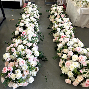 IFG gran oferta 3ft seda Artificial blanco rosa <span class=keywords><strong>rosas</strong></span> pasillo flor corredor para boda Navidad graduación decoración de Halloween - Product Image 1