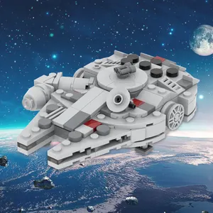 MOC2125 Guerras Espaciais Millennium Falcon 284 Pcs Tijolos Ficção Científica Interestelar Guerra Filme Modelo Ação Building Blocks Crianças Presente Brinquedos