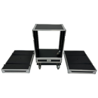 Flight case OEM personnalisé de haute qualité 12U+2U avec tiroir pour micros, pour amplificateur, avec fermeture à boucles, étanche IP67, robuste